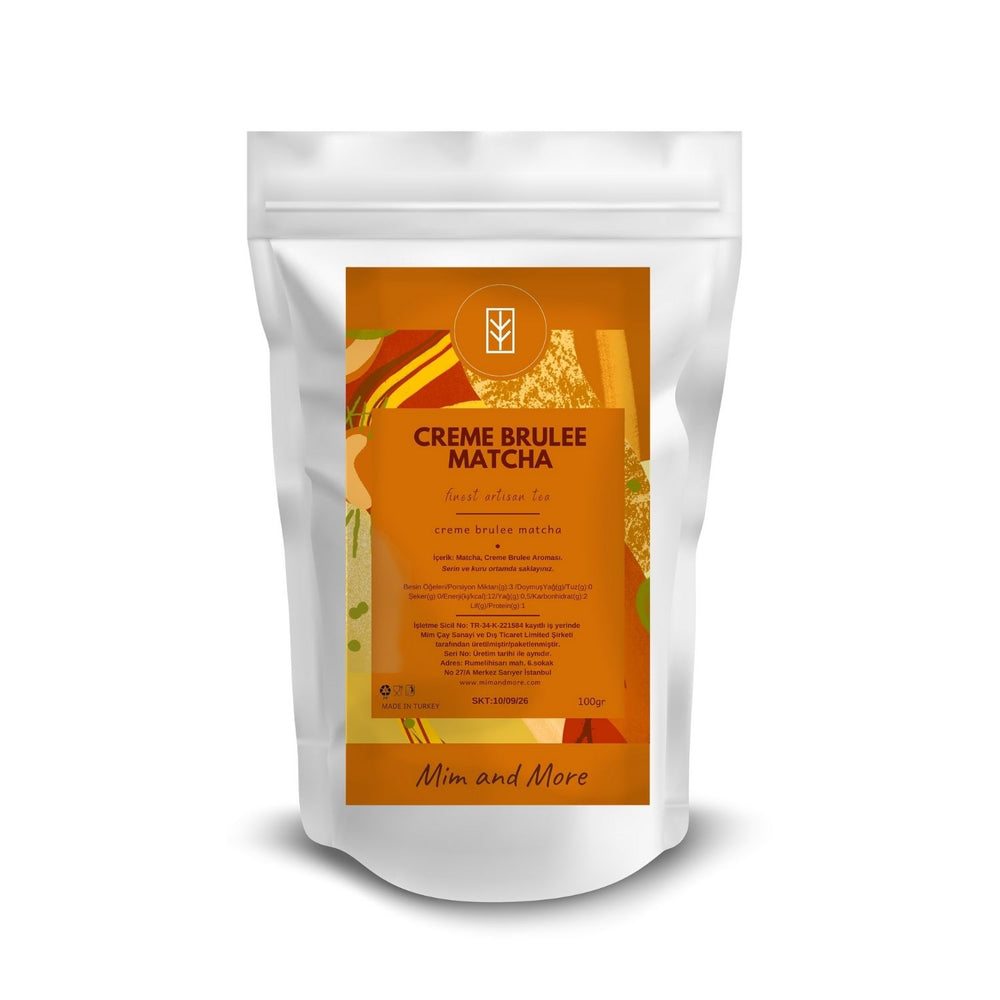 Creme Brulee Matcha – Creme Brulee Aromalı Ceremonial Grade Matcha Tozu 100 g