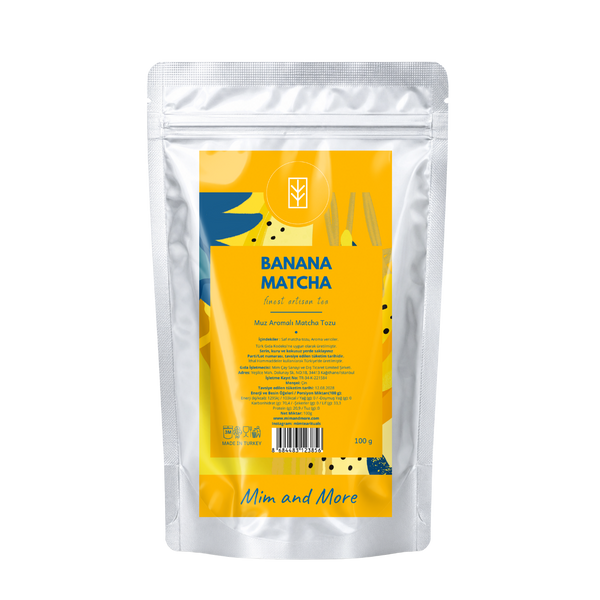 Banana Matcha – Muz Aromalı Ceremonial Grade Matcha Tozu 100 g