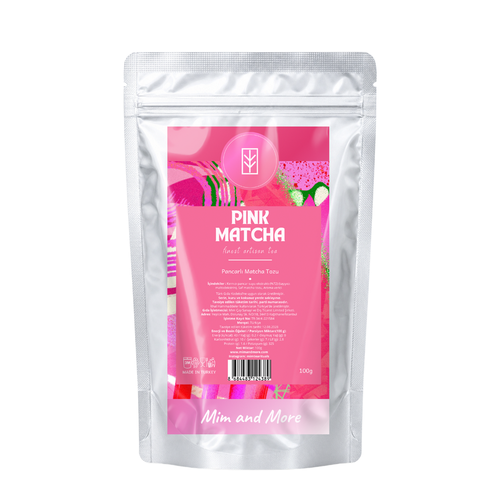 Pink Matcha – Pancar Aromalı Matcha Tozu 100 g