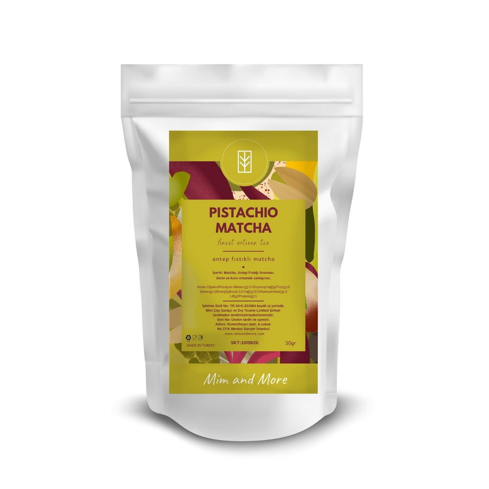 Pistachio Matcha – Antep Fıstığı Aromalı Ceremonial Grade Matcha Tozu 50 g