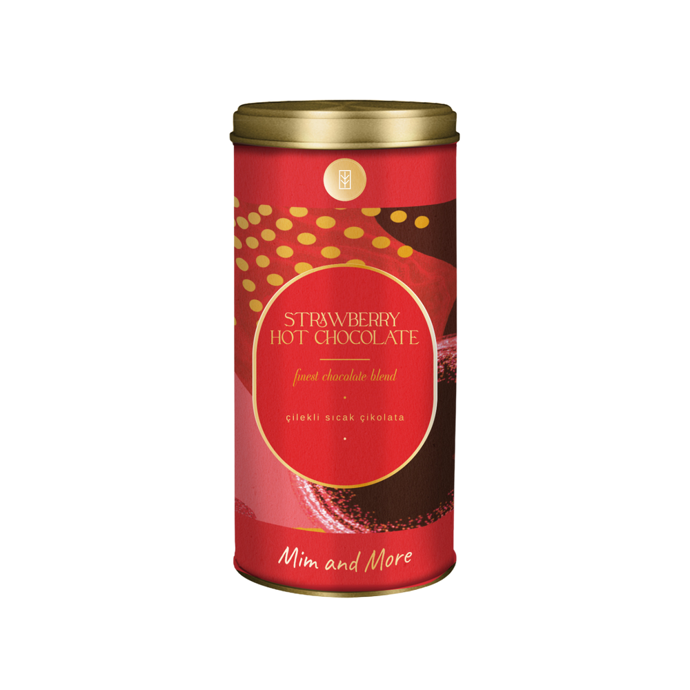 Strawberry Hot Chocolate - Çilekli Sıcak Çikolata Tin, 200 g
