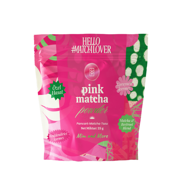 Pink Matcha Powder - Pembe Beetroot Superfood Matcha Tozu Doypack 25 g