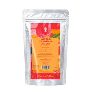 Mango Strawberry Matcha – Mango & Çilek Aromalı Ceremonial Grade Matcha Tozu 100 g