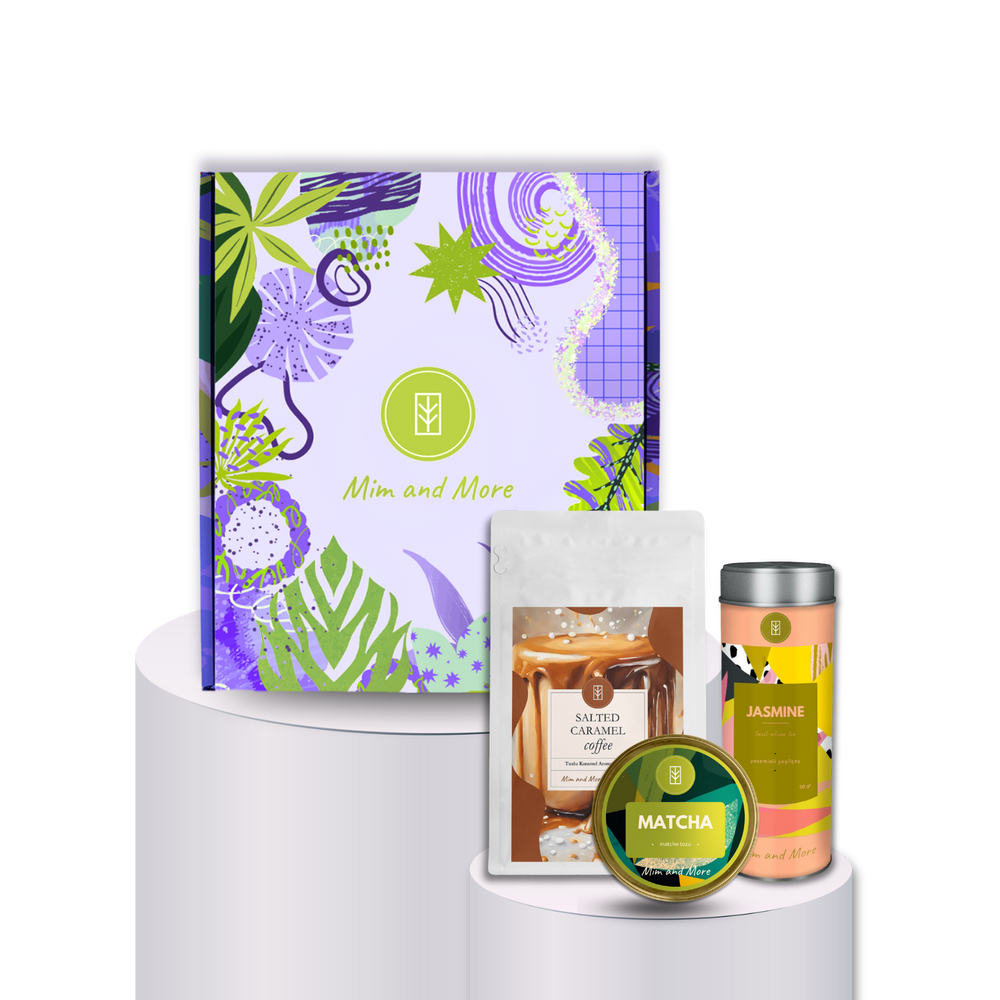 Flair Hediye Kutusu | Saf Matcha, Jasmine Tea, Salted Caramel Coffee – Doğal Lezzet Seti