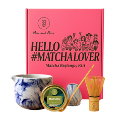Matcha Starter Pack Mavi – Saf Matcha, Chawan, Chasen, Naoshi & Chashaku Başlangıç Seti