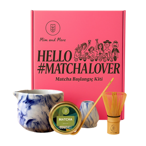 Matcha Starter Pack Mavi – Saf Matcha, Chawan, Chasen, Naoshi & Chashaku Başlangıç Seti