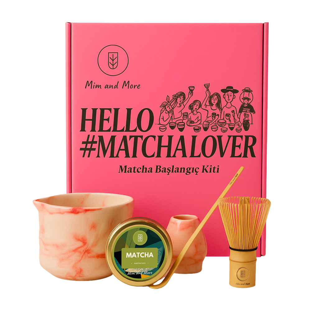 Matcha Starter Pack - Chawan, Bambu Whisk, Chasen, Chasaku, Saf Matcha 25 Gr Matcha Başlangıç Seti
