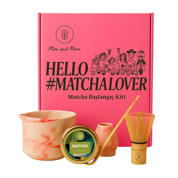 Matcha Starter Pack - Chawan, Bambu Whisk, Chasen, Chasaku, Saf Matcha 25 Gr Matcha Başlangıç Seti
