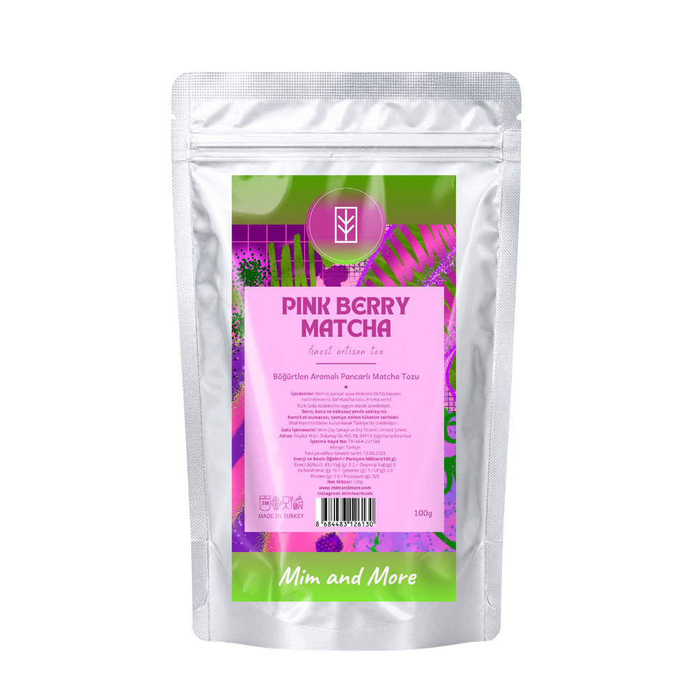 Pink Berry Matcha – Orman Meyve Aromalı Pink Matcha Tozu 100 g