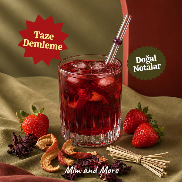 Strawberry Hibiscus Tea - Çilekli Hibiskus Bitki Çayı 40 g