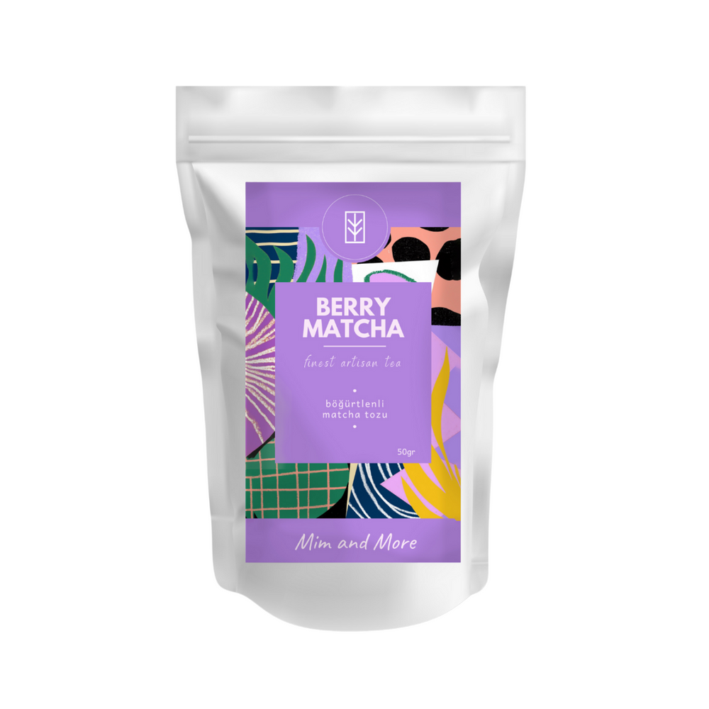 Berry Matcha – Orman Meyve Aromalı Ceremonial Grade Matcha Tozu 50 g