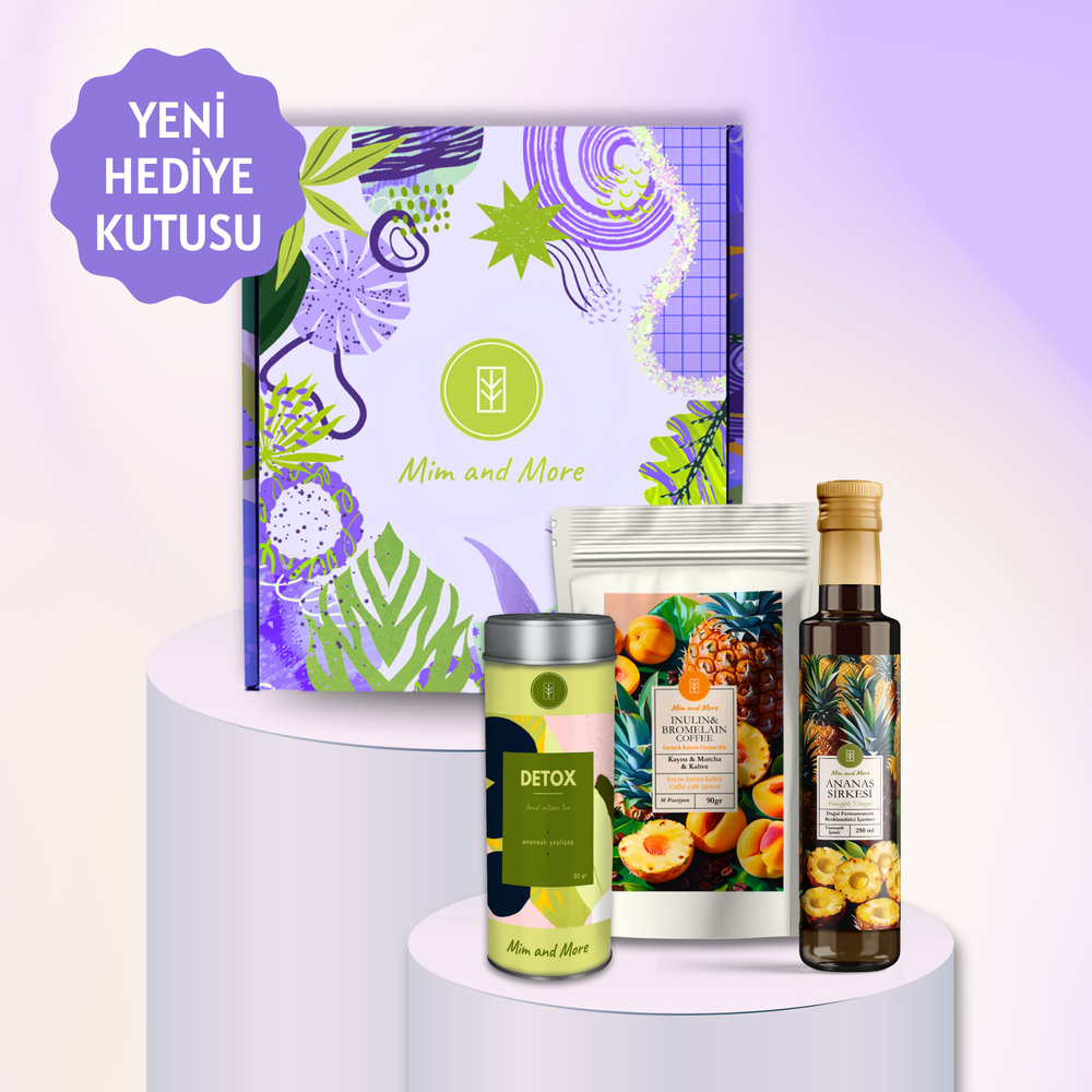 Clean Hediye Kutusu | Detox Tea, Ananas Sirkesi, İnülin Kahve – Doğal Arınma Seti
