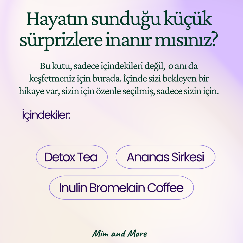 Clean Hediye Kutusu | Detox Tea, Ananas Sirkesi, İnülin Kahve – Doğal Arınma Seti