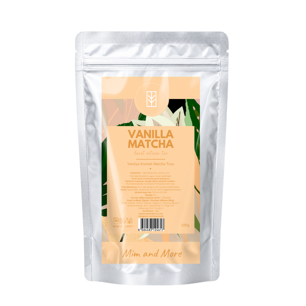 Vanilla Matcha – Vanilya Aromalı Ceremonial Grade Matcha Tozu 100 g