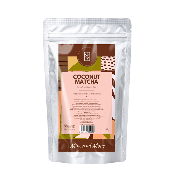 Coconut Matcha – Hindistan Cevizi Aromalı Ceremonial Grade Matcha Tozu 100 g
