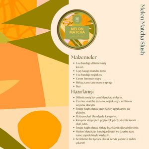 Melon Matcha – Kavun Aromalı Ceremonial Grade Matcha Tozu 50 g