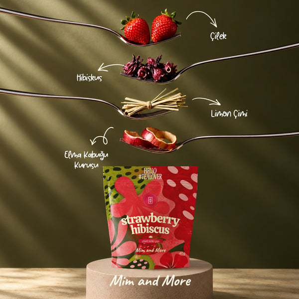 Strawberry Hibiscus Tea - Çilekli Hibiskus Bitki Çayı 40 g