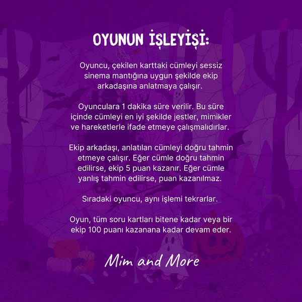 Halloween Özel Kart Oyunu