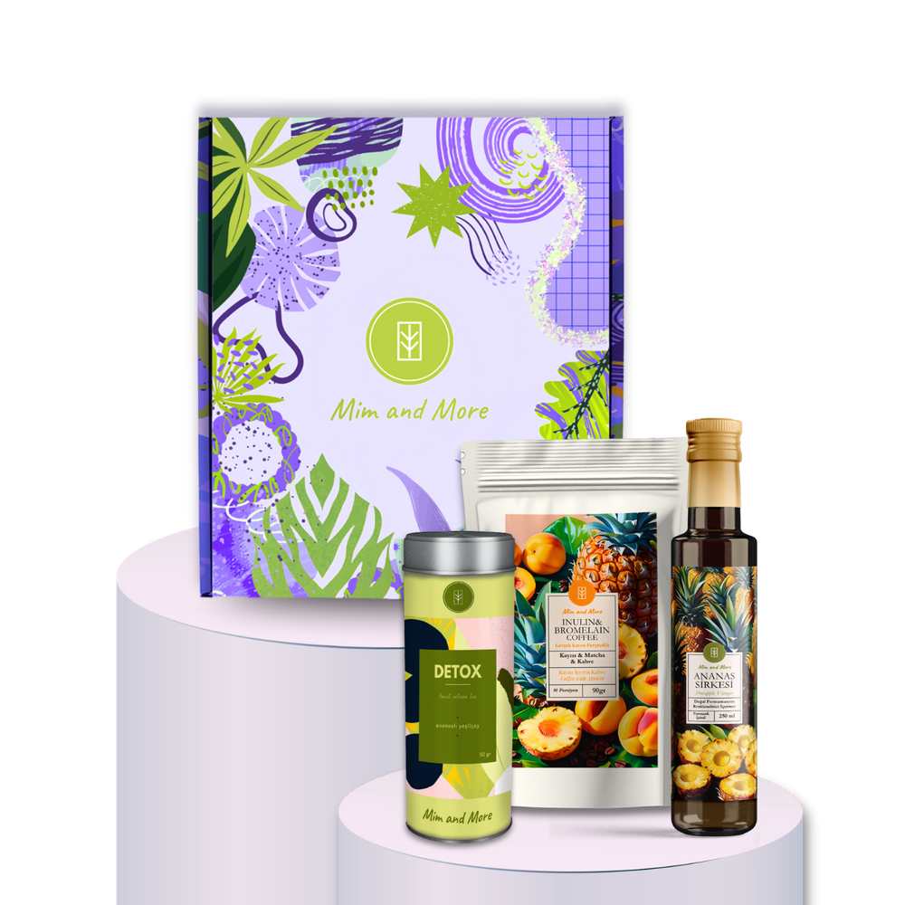 Clean Hediye Kutusu | Detox Tea, Ananas Sirkesi, İnülin Kahve – Doğal Arınma Seti