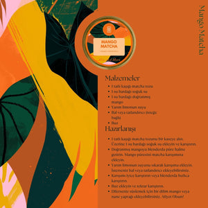 Mango Matcha – Mango Aromalı Ceremonial Grade Matcha Tozu 100 g