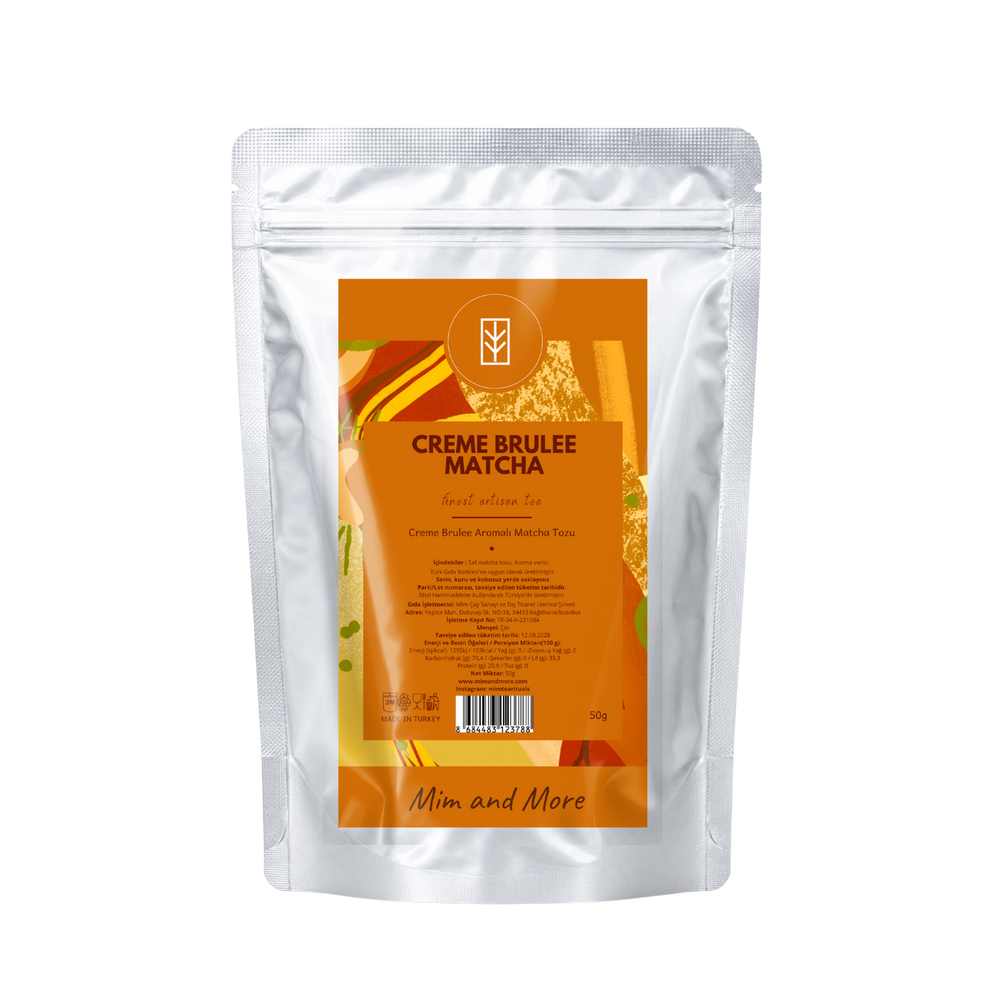 Creme Brulee Matcha – Creme Brulee Aromalı Ceremonial Grade Matcha Tozu 50 g