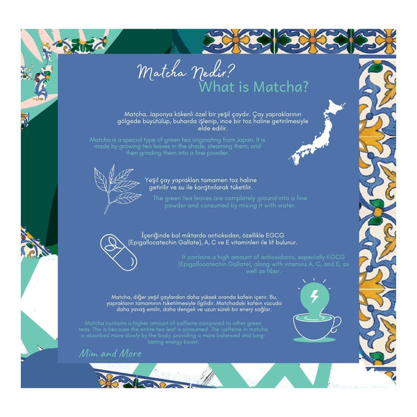 Mastic Gum Matcha – Damla Sakızı Aromalı Ceremonial Grade Matcha Tozu 100 g