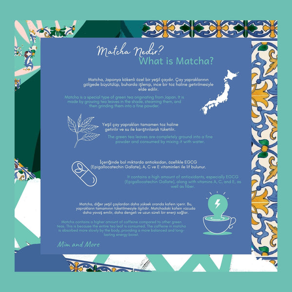 Mastic Gum Matcha – Damla Sakızı Aromalı Ceremonial Grade Matcha Tozu 25 g