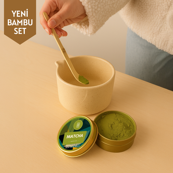 Bamboo Matcha Whisk & Bamboo Matcha Kaşık Set