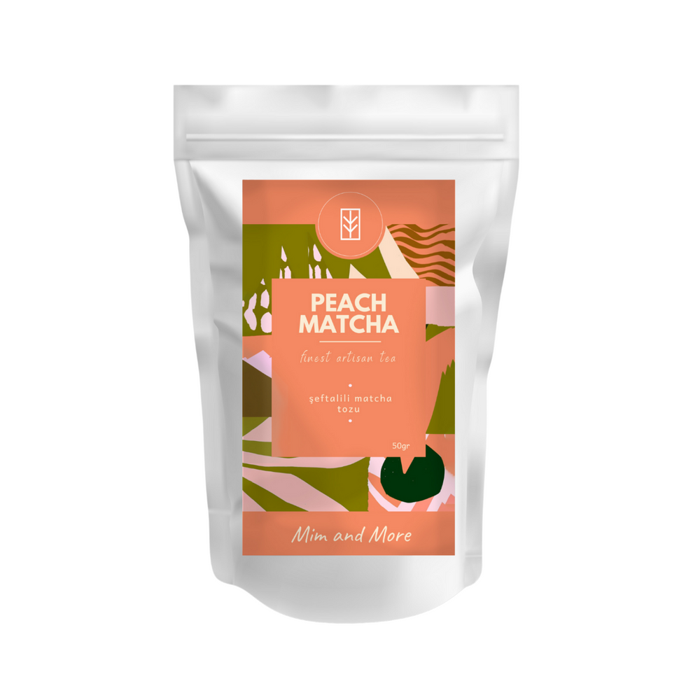 Peach Matcha – Şeftali Aromalı Ceremonial Grade Matcha Tozu 50 g