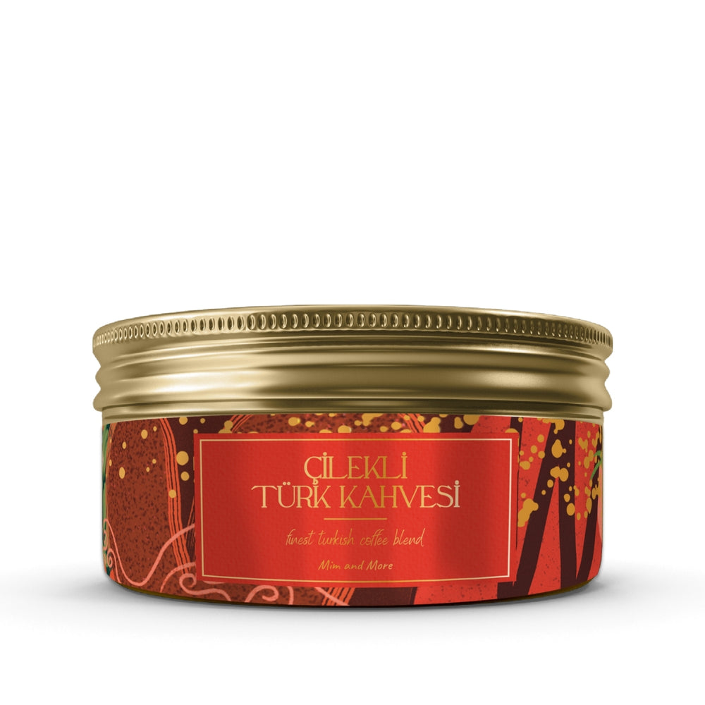 Strawberry Turkish Coffee - Çilek Aromalı Türk Kahvesi, 150 gr