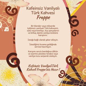 Decaf Vanilla Turkish Coffee - Kafeinsiz Vanilya Aromalı Türk Kahvesi 200 g