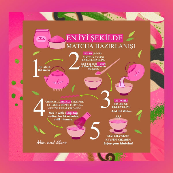 Pink Vanilla Matcha – Vanilya Aromalı Pink Matcha Tozu 50 g