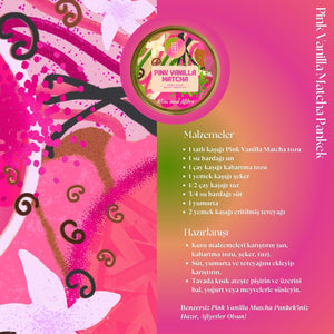 Pink Vanilla Matcha – Vanilya Aromalı Pink Matcha Tozu 50 g