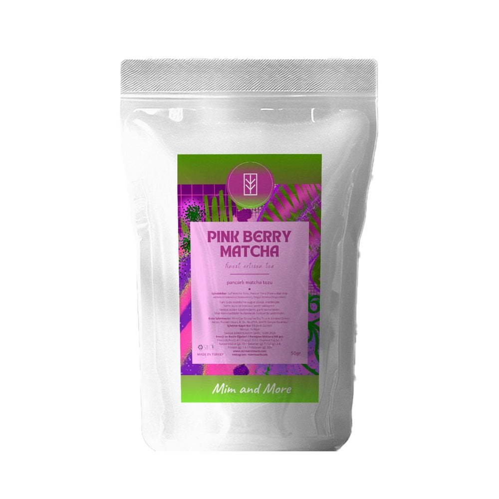 Pink Berry Matcha – Orman Meyve Aromalı Pink Matcha Tozu 50 g