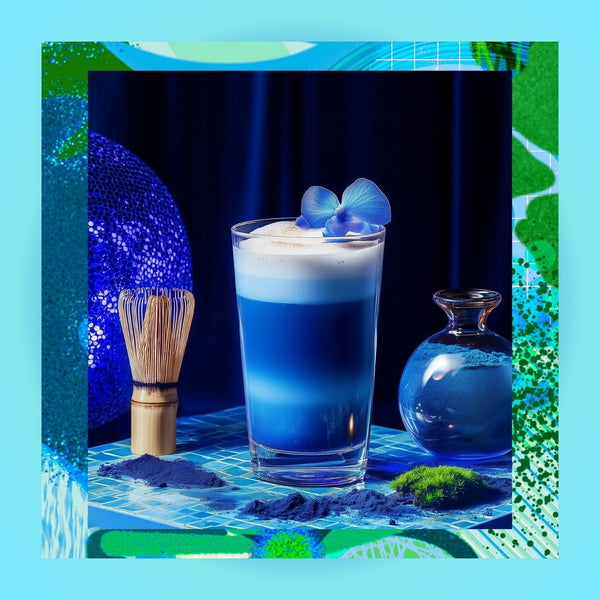Blue Matcha – Kurabiye Aromalı Mavi Spirulina & Matcha Tozu 100 g