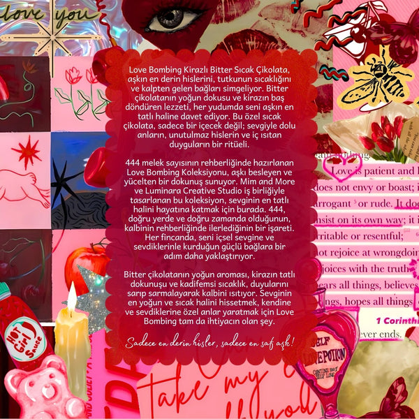 Luminara Studio x Mim and More Love Bombing Dark Hot Chocolate - Kirazlı Bitter Sıcak Çikolata Tin, 200 g