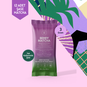 Berry Matcha Tekli Şase – 12 Günlük Özel Paket, 12x3 g
