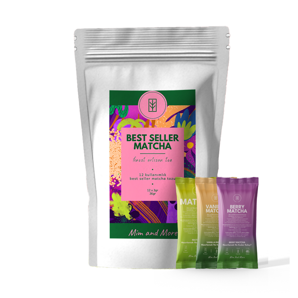 Bestseller Matcha Tekli Şase – 12 Günlük Özel Paket, 12x3 g