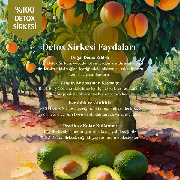 Detox Sirkesi - Doğal Fermantasyon, %100 Doğal, Katkısız, 250 ml