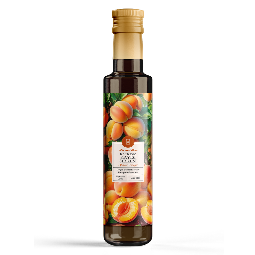 Kayısı Sirkesi - Doğal Fermantasyon, %100 Doğal, Katkısız, 250 ml