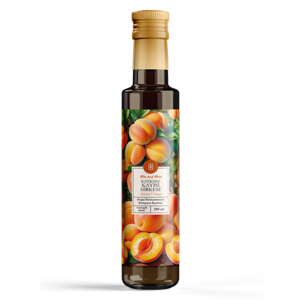 Kayısı Sirkesi - Doğal Fermantasyon, %100 Doğal, Katkısız, 250 ml