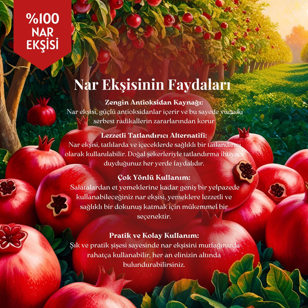 Nar Ekşisi - %100 Doğal, Katkısız, Şeker İlavesiz, 250 ml