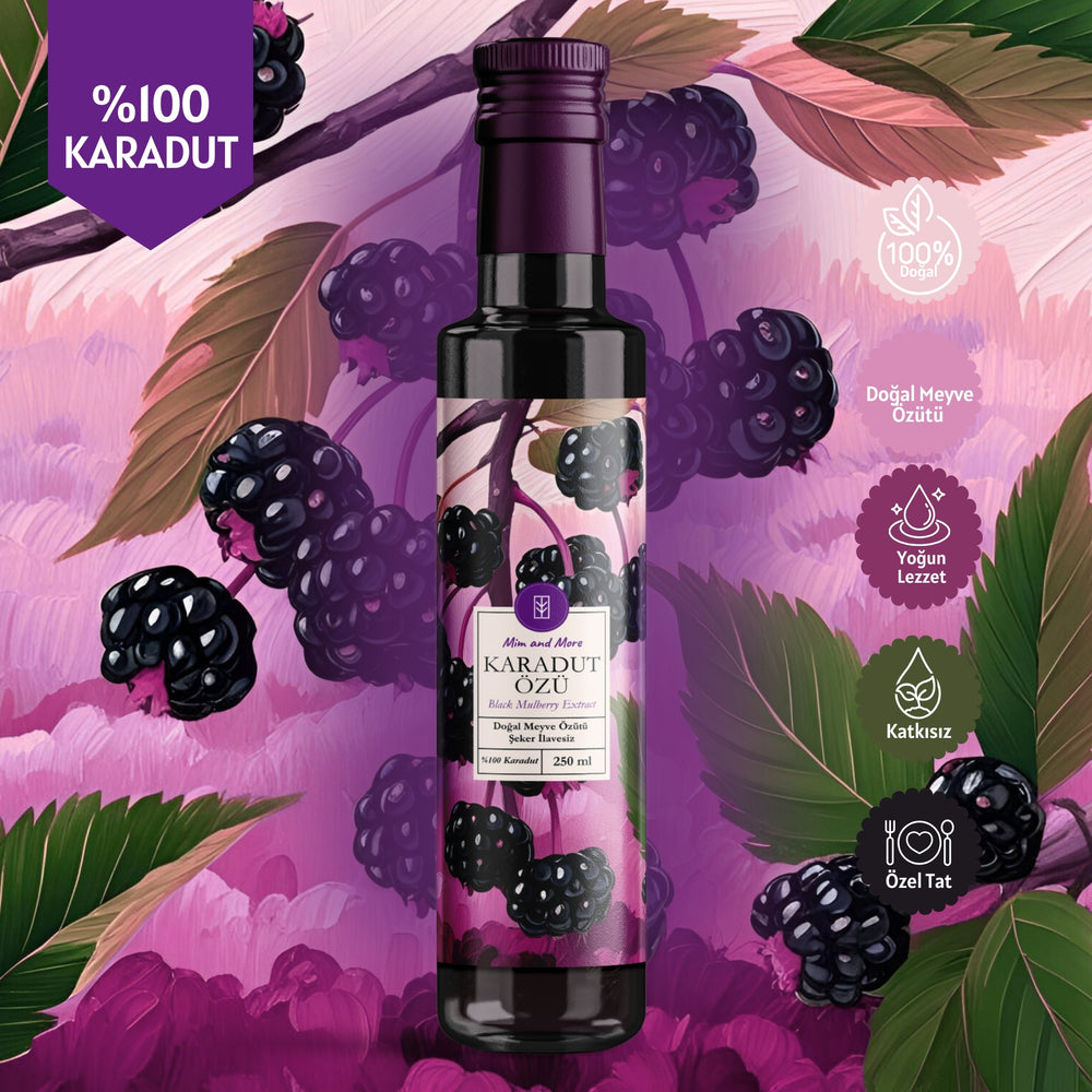 Karadut Özü - %100 Doğal, Katkısız, Şeker İlavesiz, 250 ml
