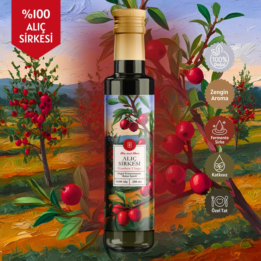 Alıç Sirkesi - Doğal Fermantasyon, %100 Doğal, Katkısız, 250 ml
