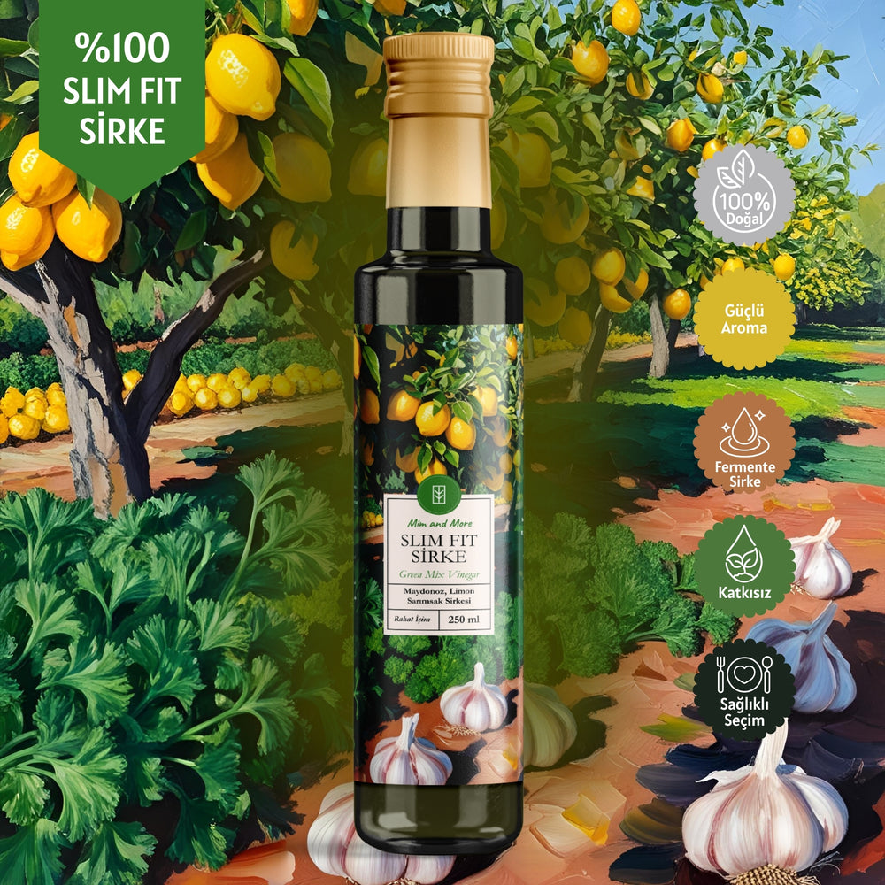Slim Fit - Maydanoz & Limon & Sarımsak Sirkesi, Doğal Fermantasyon, %100 Doğal, Katkısız, 250 ml