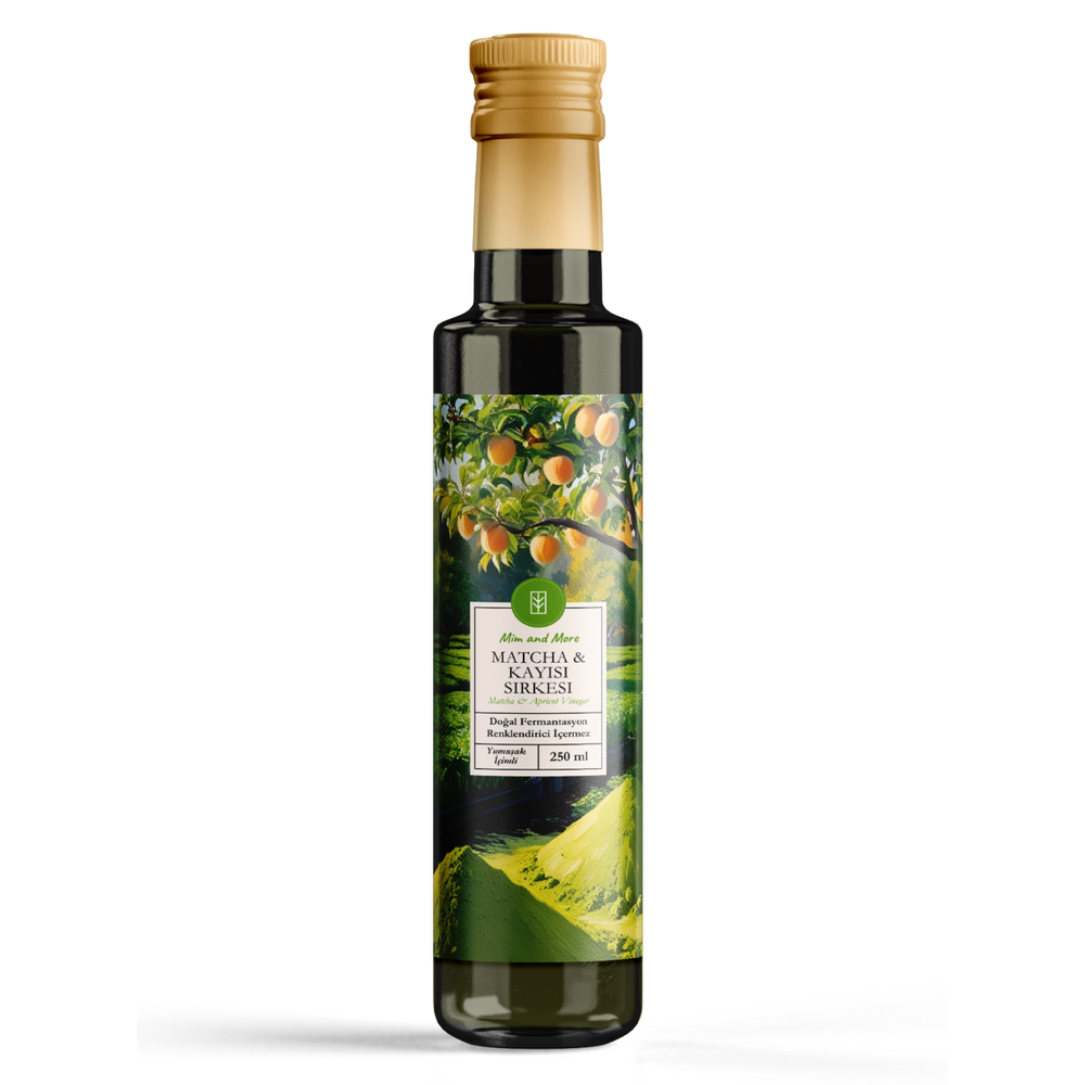 Matcha & Kayısı Sirkesi - Doğal Fermantasyon, %100 Doğal, Katkısız, 250 ml