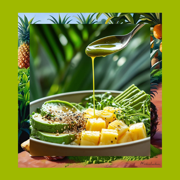 Matcha & Ananas Sirkesi - Organik, Doğal Fermantasyon, %100 Doğal, Katkısız, 250 ml