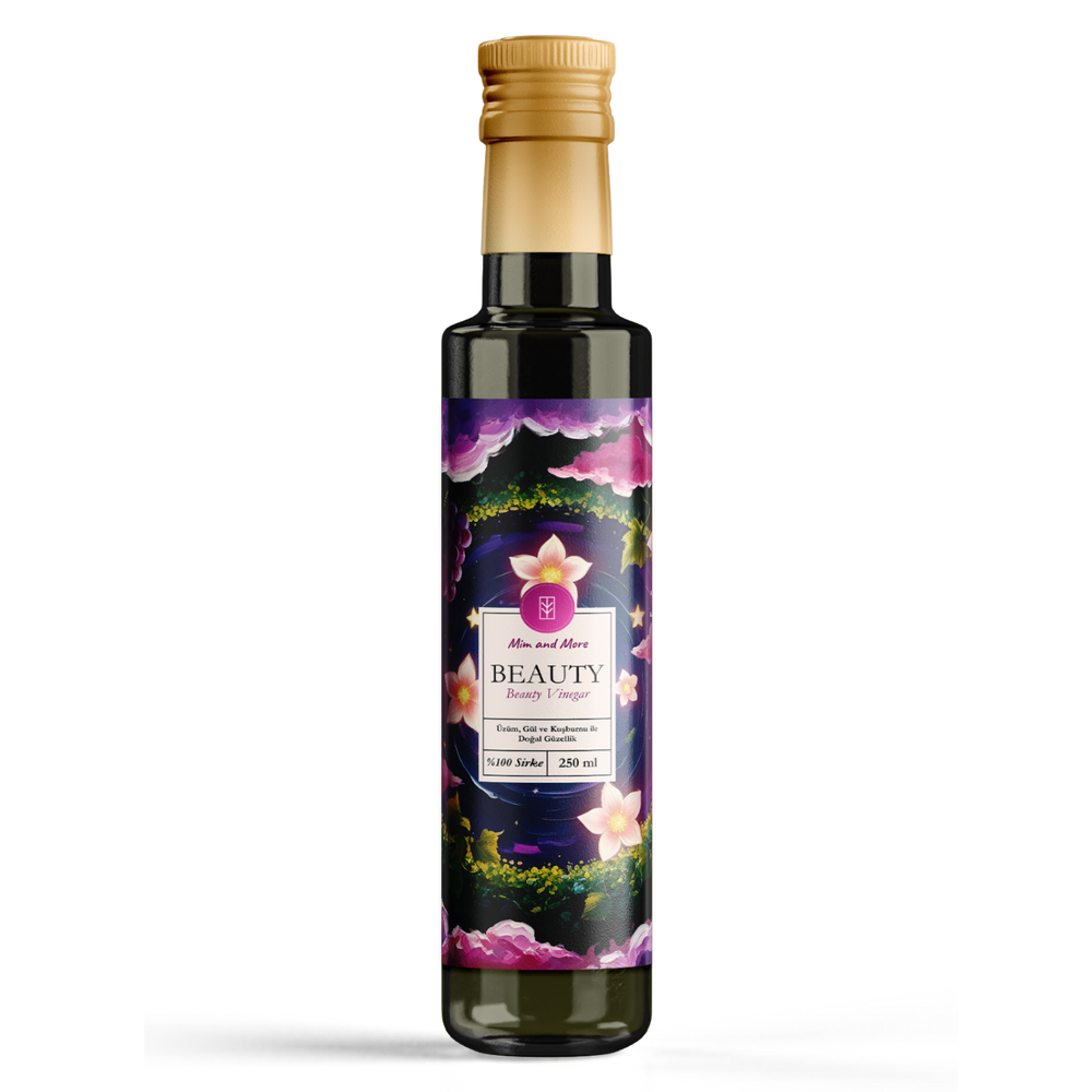Beauty Sirke – Üzüm, Gül ve Kuşburnu Özlü, %100 Doğal, Katkısız Sirke, 250 ml