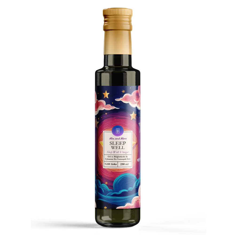 Sleep Well Sirke – Gül ve Böğürtlen Özlü, %100 Doğal, Katkısız Gece Sirkesi, 250 ml