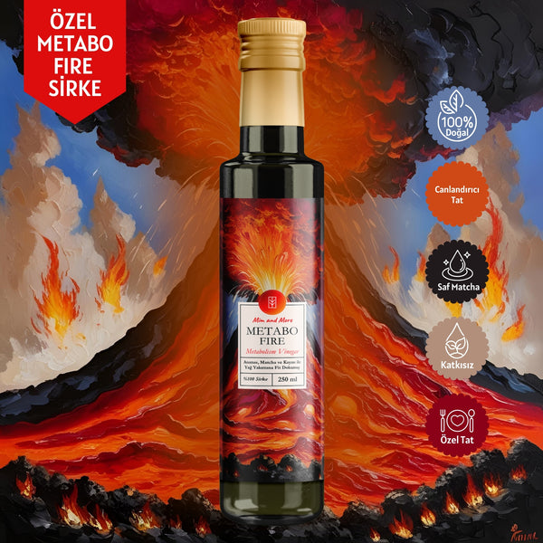 Metabo Fire Sirke – Ananas, Matcha ve Kayısı Özlü %100 Doğal Metabolizma Destekleyici Sirke, 250 ml